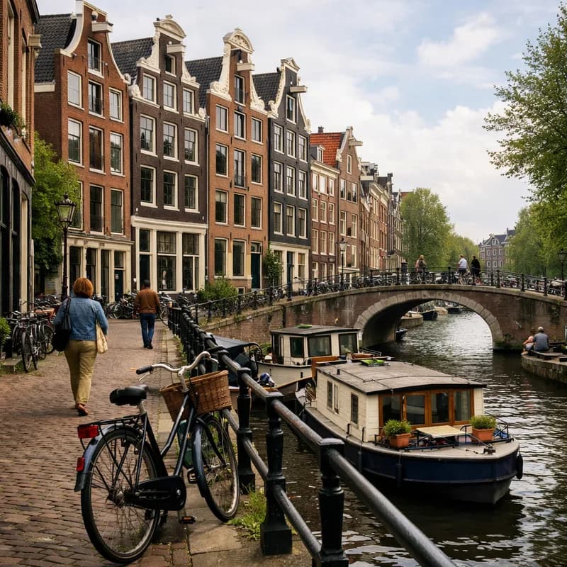 A residential street in Amsterdam