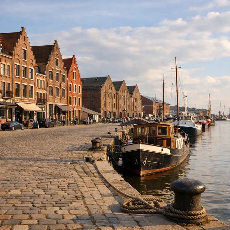The harbour in Antwerp