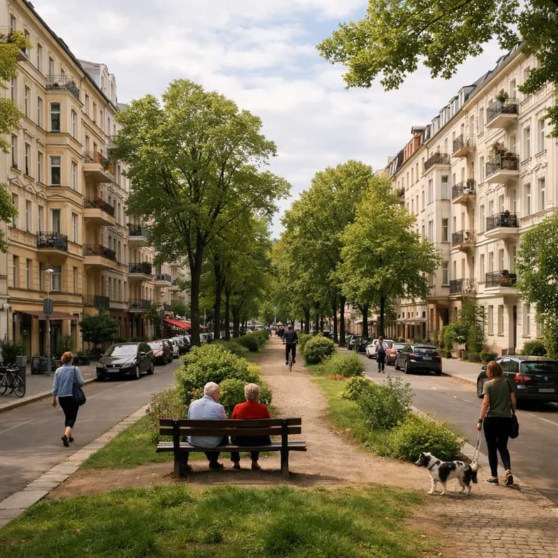 A residential street in Berlin