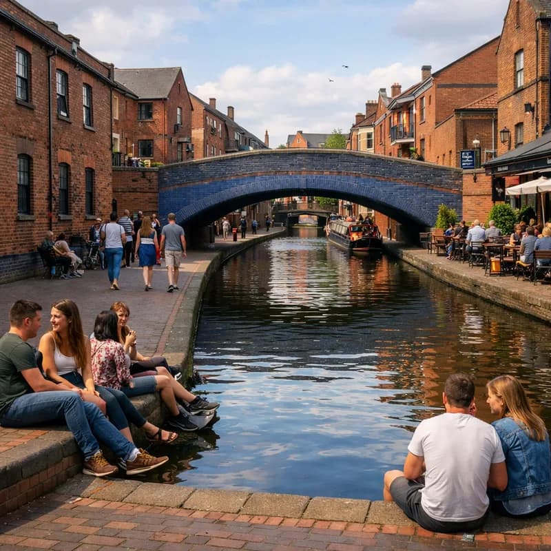 The waterside in Birmingham
