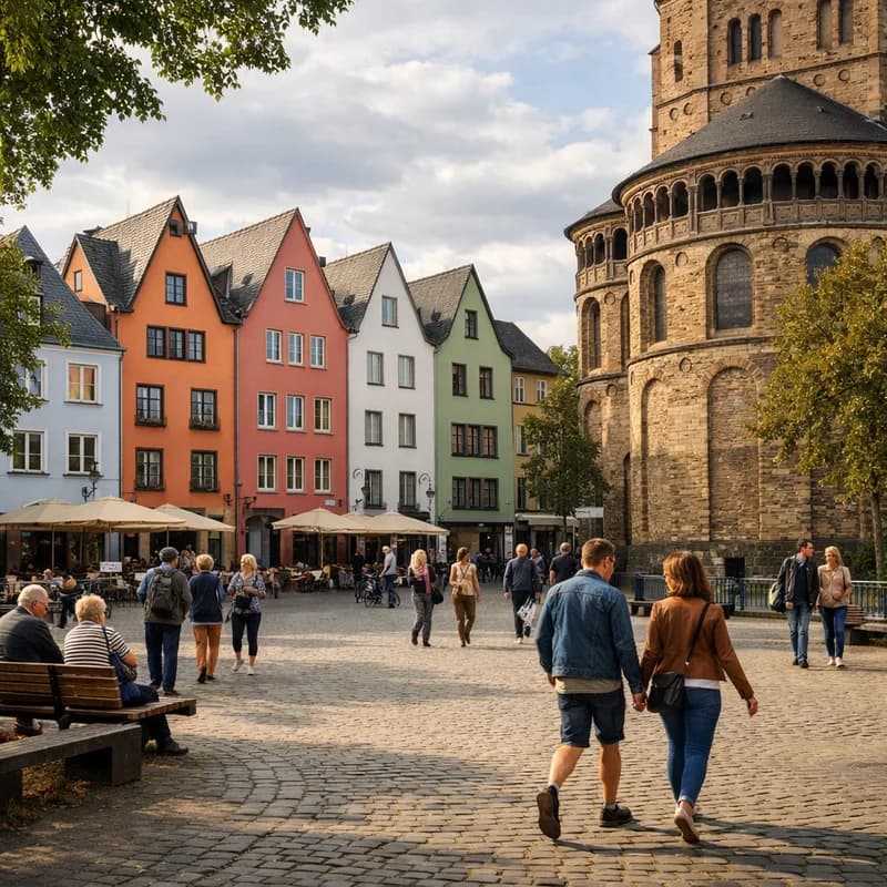 A neighbourhood square in Cologne