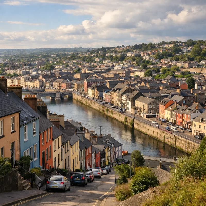 Cork seen from the slopes above