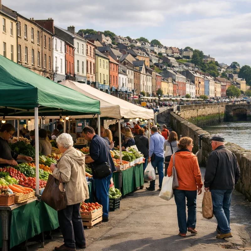 A street market in Cork