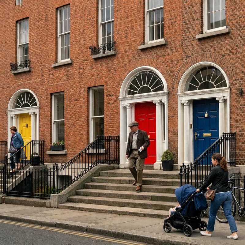 A residential street in Dublin