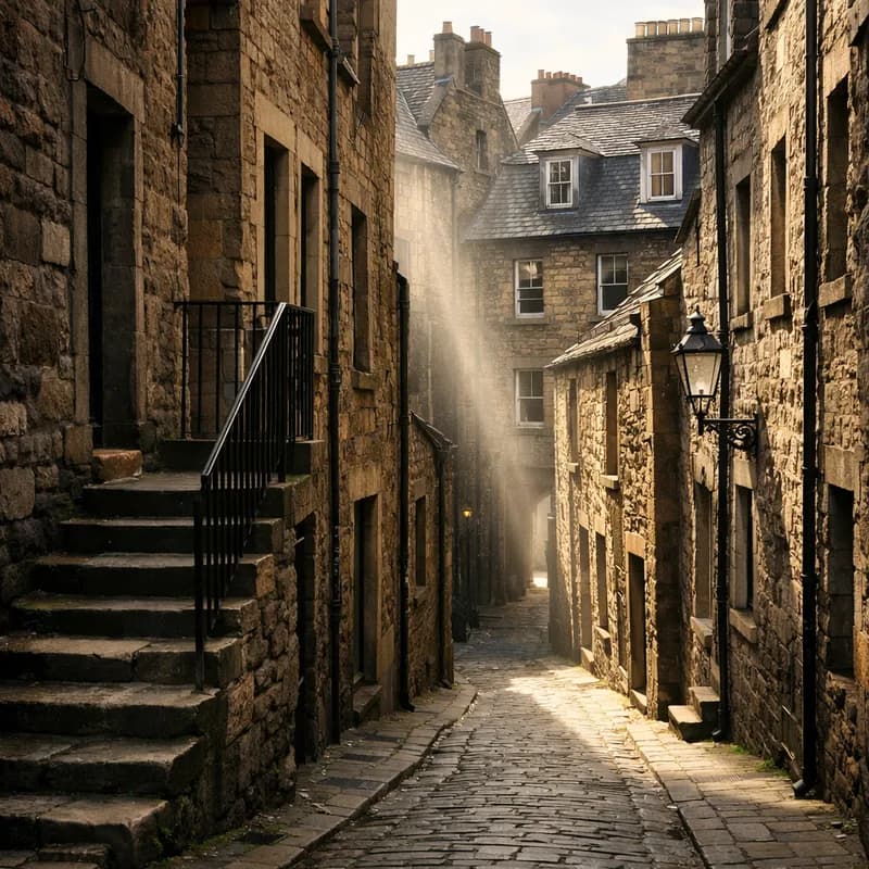 A lane in the old quarter of Edinburgh