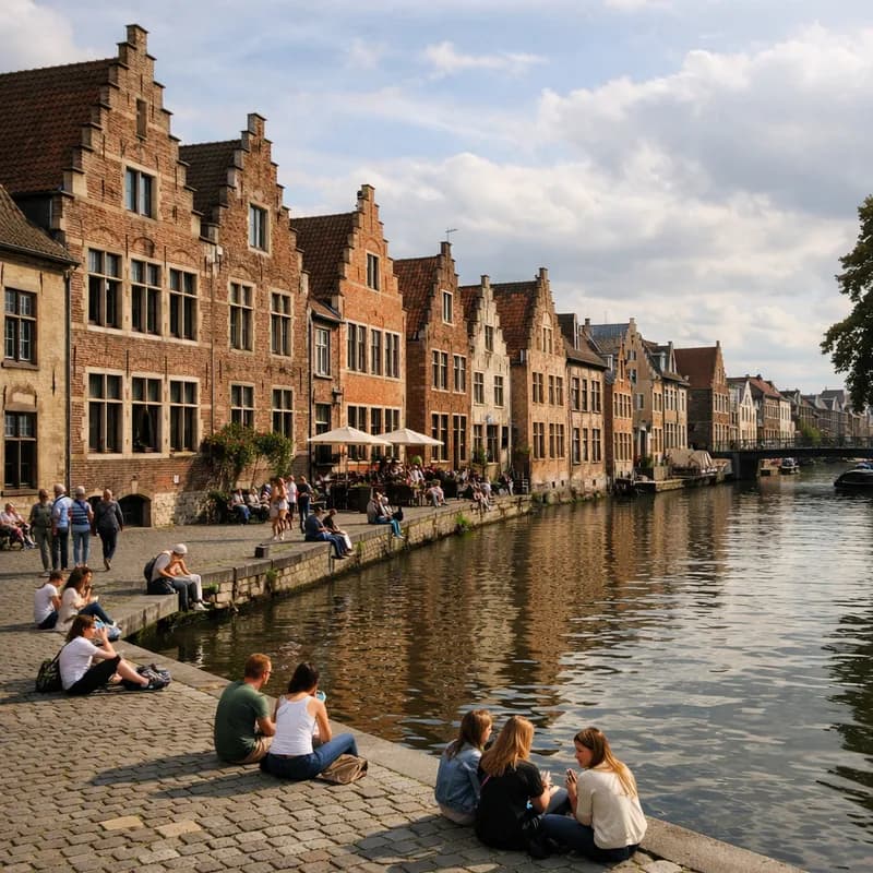 The waterside in Ghent