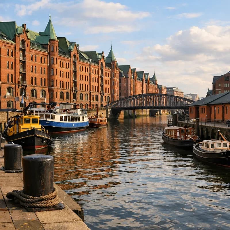 The harbour in Hamburg