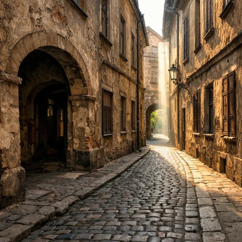 A lane in the old quarter of Krakow