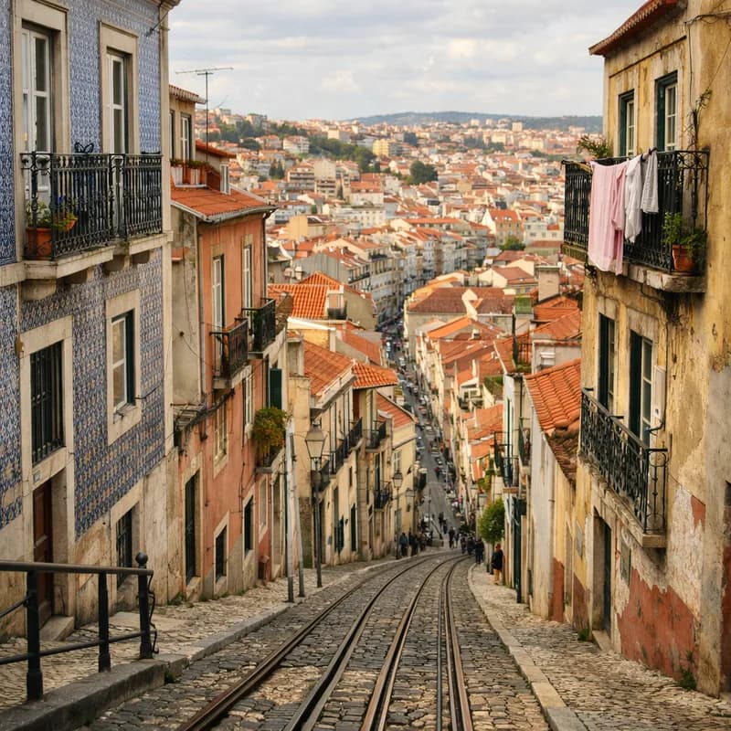 Lisbon seen from the slopes above