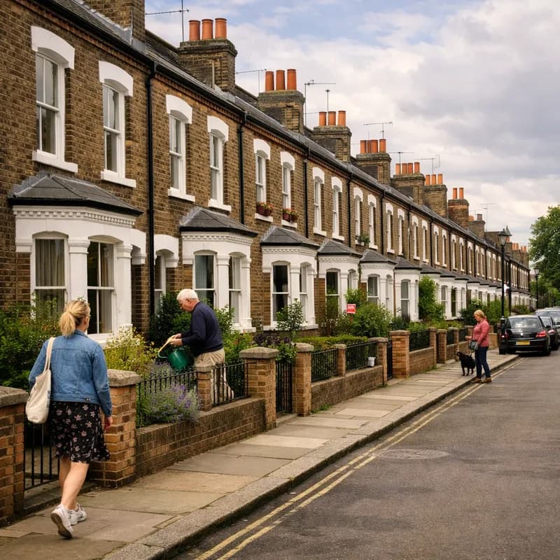 A residential street in London