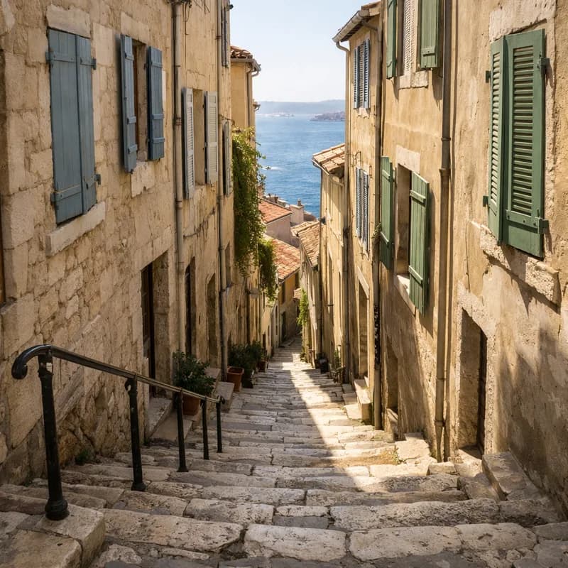 A lane in the old quarter of Marseille