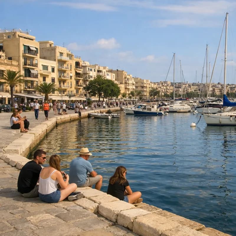 The waterside in Msida