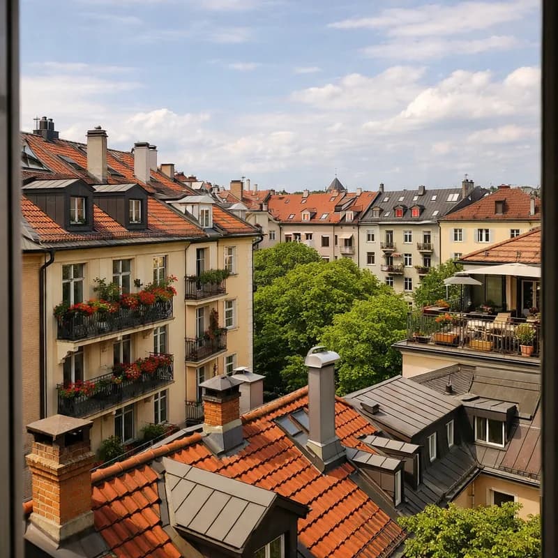 A view across the rooftops of Munich