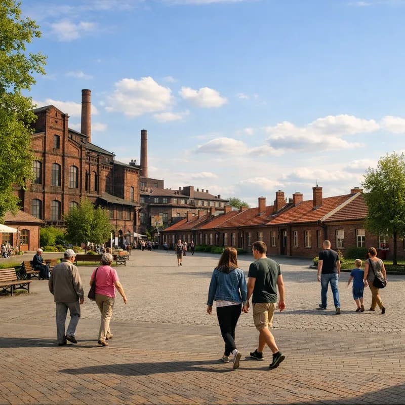 A neighbourhood square in Ostrava