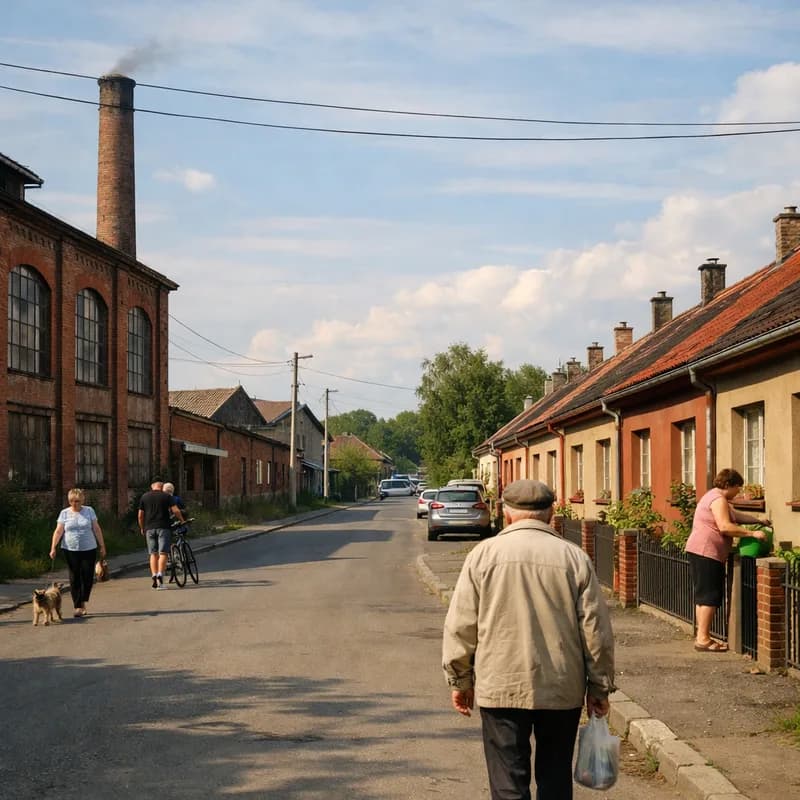 A residential street in Ostrava