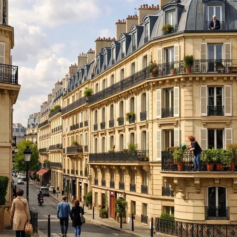A residential street in Paris