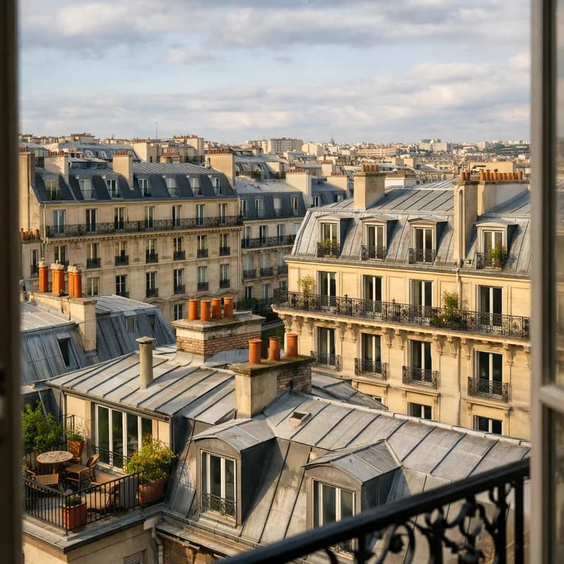 A view across the rooftops of Paris
