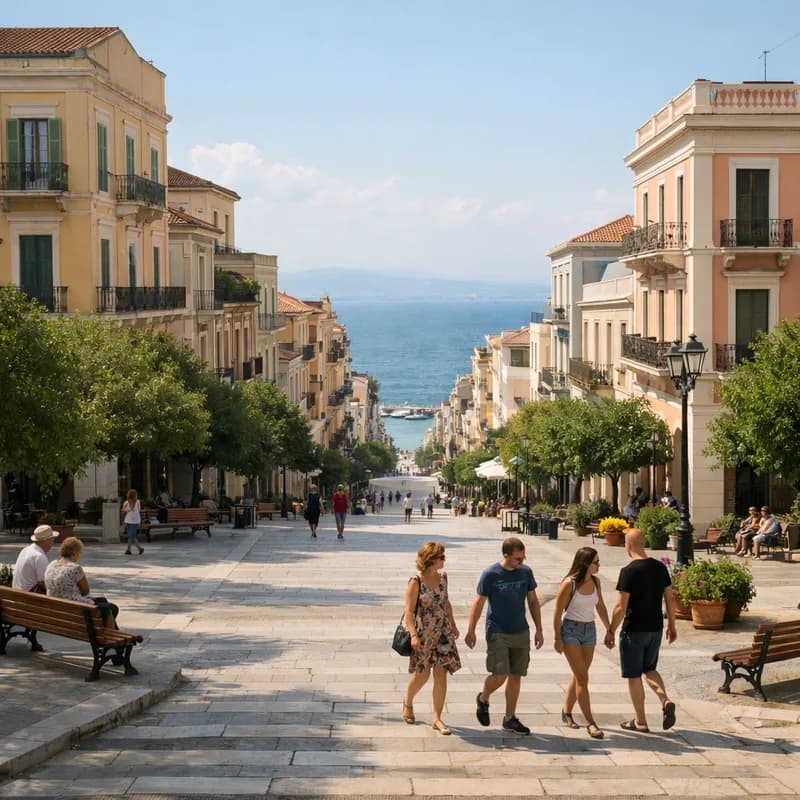 A neighbourhood square in Patras