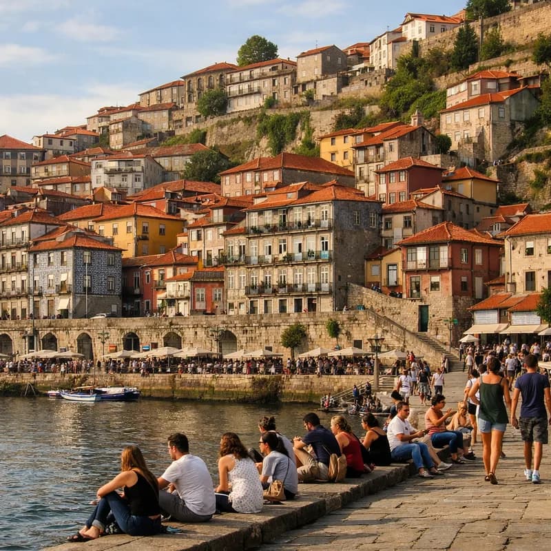 The waterside in Porto
