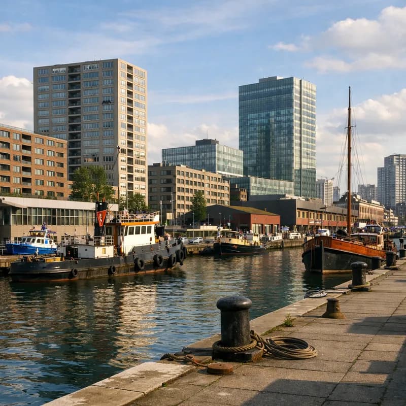 The harbour in Rotterdam