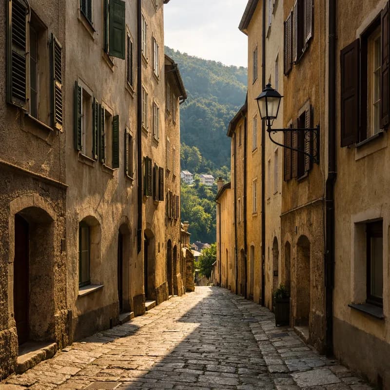 A lane in the old quarter of Salzburg