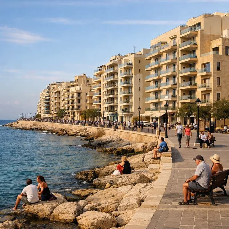The waterside in Sliema