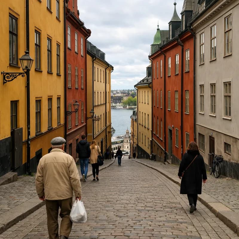 A residential street in Stockholm