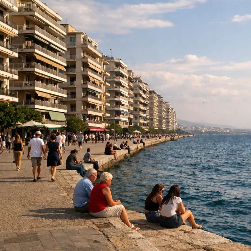 The waterside in Thessaloniki