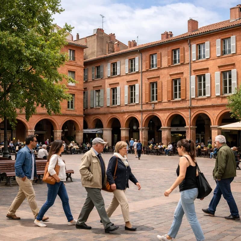 A neighbourhood square in Toulouse