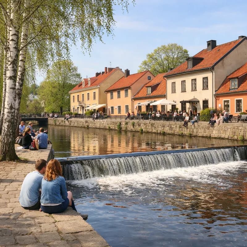 The waterside in Uppsala